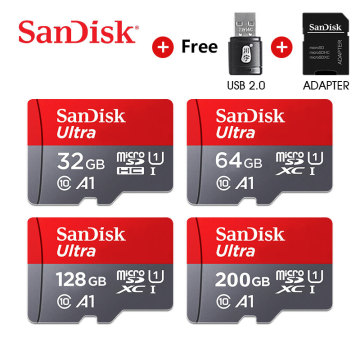 Original SanDisk Micro SD Card 128GB 32GB 64GB 16GB Ultra TF card Class 10 Memory Card Flash Cards microSD mini card for Phone