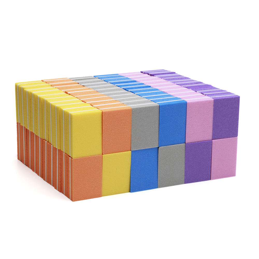 20 pcs Nail Buffers File Double-sided Sponge Sanding Nail File Blocks Square Block For UV Gel Strips For Nail Polishing Set*TF**