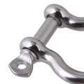 5Pcs M5 Silver 304 Stainless Steel Anti-rust Screw Pin Anchor Bow Shackle Clevis European Style