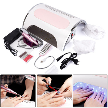 72W Nail LED UV Lamp Vacuum Cleaner Suction Dust Collector 25000RPM Drill Manicure Machine Remover Polisher Nail Tools