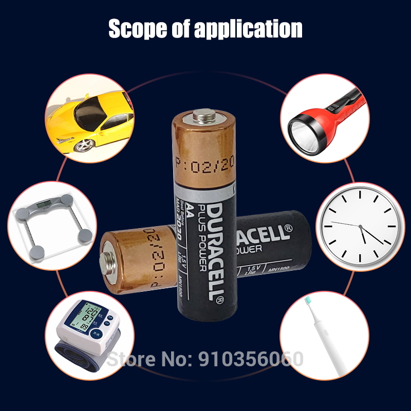 20PCS Original DURACELL 1.5V AA Alkaline Battery LR6 For Electric toothbrush Toy Flashlight Mouse clock Dry Primary Battery