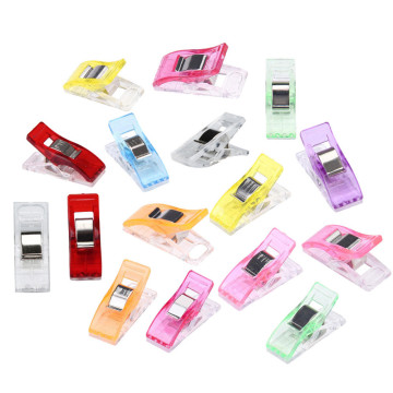 10Pcs Colorful Sewing Garment Clips Craft Quilt Binding Sewing Clips Wonder Sweater Cardigan Suspender Plastic Clamps