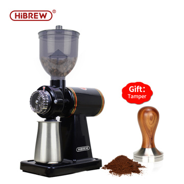 HiBREW 8 Settings Electric Coffee Bean Grinder for Espresso or American Drip coffee Durable Flat Burr Die-casting Housing G1