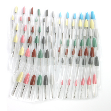 6 Type Rubber Silicon Nail Drill Bit Polish Rotary Grinder Cuticle Cutter Polisher For Manicure Electric Accessories