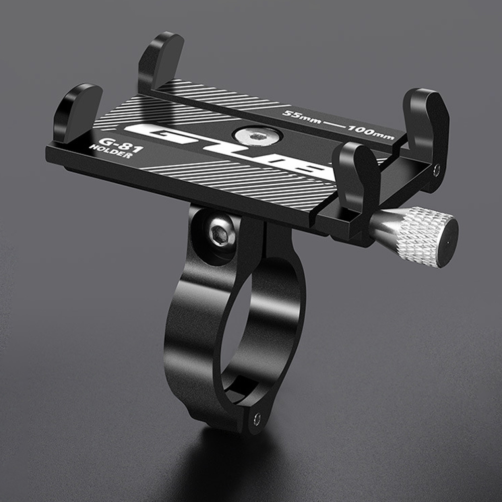 Bicycle Phone Holder Bike Handlebar Scooter Aluminum Alloy Clip Stand GPS Bicycle Mount Bracket for 3.5-6.2inch Smartphone FS