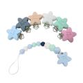 Baby Pacifier Clip Soother Teether Star Shape Silicone Safe Holder Saliva Towel Support Anti Fall Cute Clips Newborn Infant