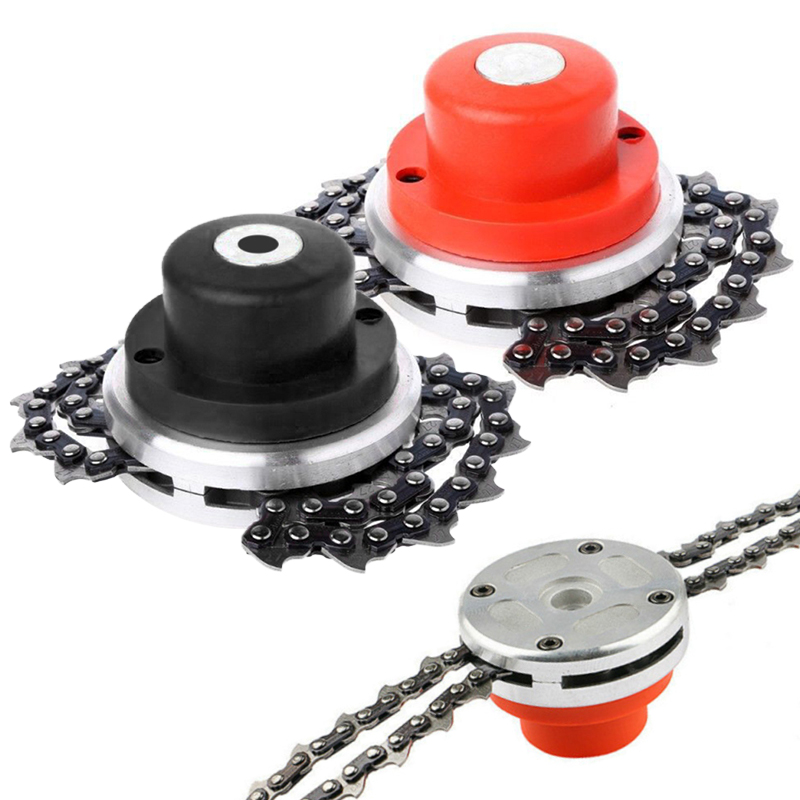 65Mn Metal Grass Trimmer Head Chain Lawn Mower Trimmer with Saw Chain Brushcutter for Garden Trimmer Grass Cutter Parts Tools