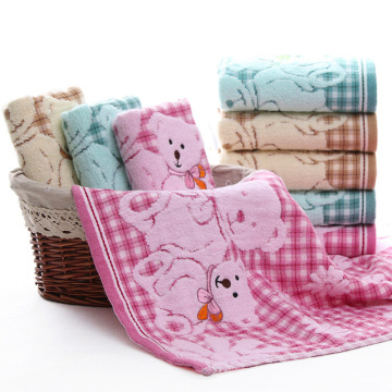 100% Pure Cotton Baby Towel Cute Cartoon Baby Face Towel Soft Double Baby Gauze Towel