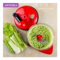 AHTOSKA Multi-function Manual Food Processor Household Meat Grinder Vegetable Chopper Egg Blender Foods Shredder Machin