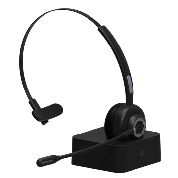 Telephone Operator Bluetooth Headset Office Mono Wireless With Charging Base Truck Driver Noise Cancelling Microphone Handsfree