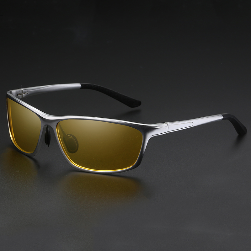 YSO Night Vision Glasses Men Aluminium Magnesium Frame Polarized Night Vision Goggles For Car Driving Anti Glare Glasses 2179
