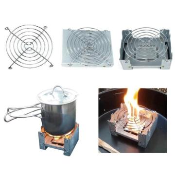 Outdoor Camping Foldable Wax Furnace with Stainless Steel Disc Wire Bracke Wax Stove Camping and Hiking Accessories