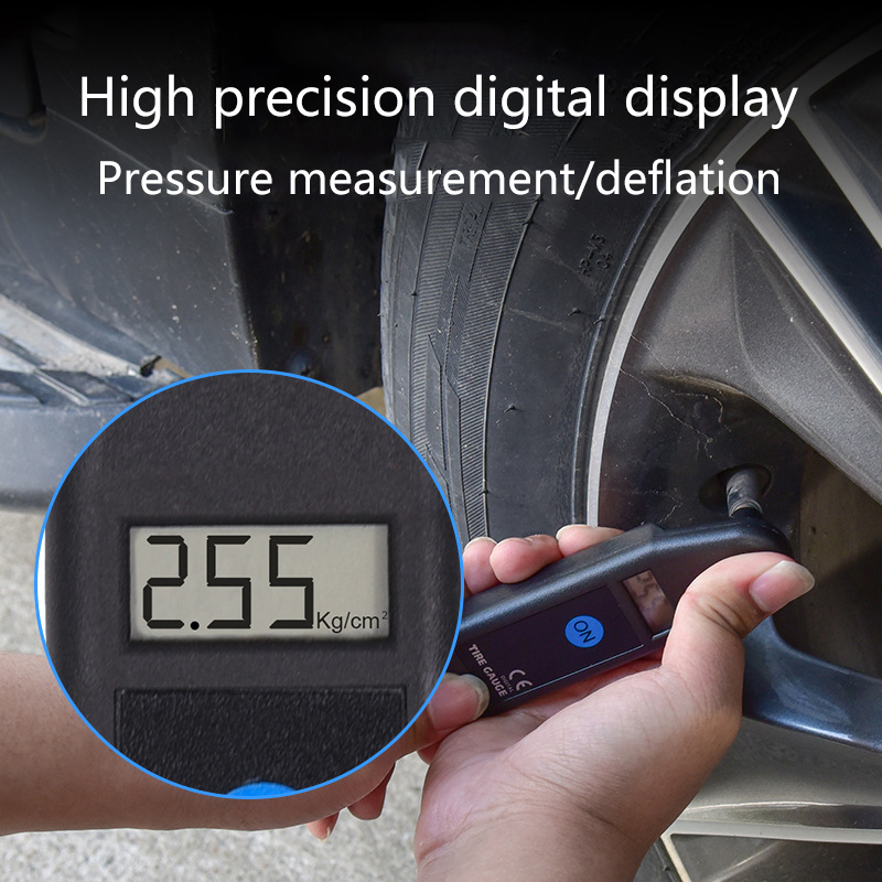 Tire Pressure Gauge Digital Tire Tester 200PSI LCD Display Pressure Manometer Coupler for Car Truck Motorcycle