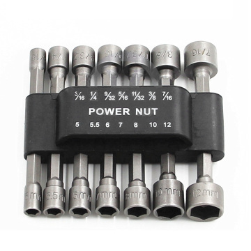 14pcs Hexagon Handle Socket Wrench Screwdriver Set Bit Set For Electric Screwdriver Hand Tools No Magnetic Power Driver Adapter