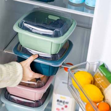 Kitchen Refrigerator fresh water storage box Organizer Freshness Drain Storage Home use Storage Rack Fridge Freezer Shelf Holder