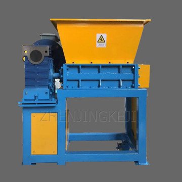 Large Electric Crusher 220V Single Motor Two-axis Universal Tires Plastic Wood Scrap Metal Removable Impact Shredder 7500W