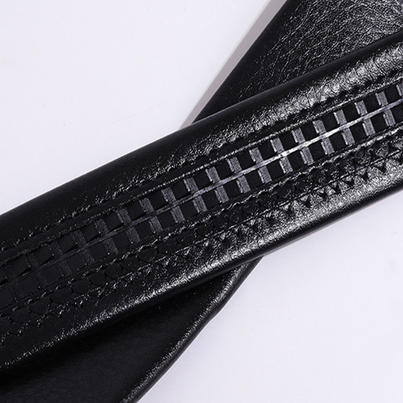 Coolerfire Men Automatic Buckle Belts Top Quality PU Leather Fashion Black Belt for Men Luxury LD011