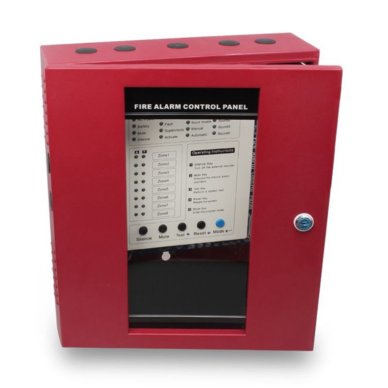 8 Zone Fire Alarm Control Panel Conventional Fire Alarm System Protect Home Safe Control Panel With Alarm Detector