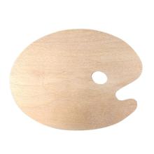 Oval Shaped Wooden Palette with Comfortable Thumb Hole for Acrylic Watercolor and Oil Paints Painting Supplies