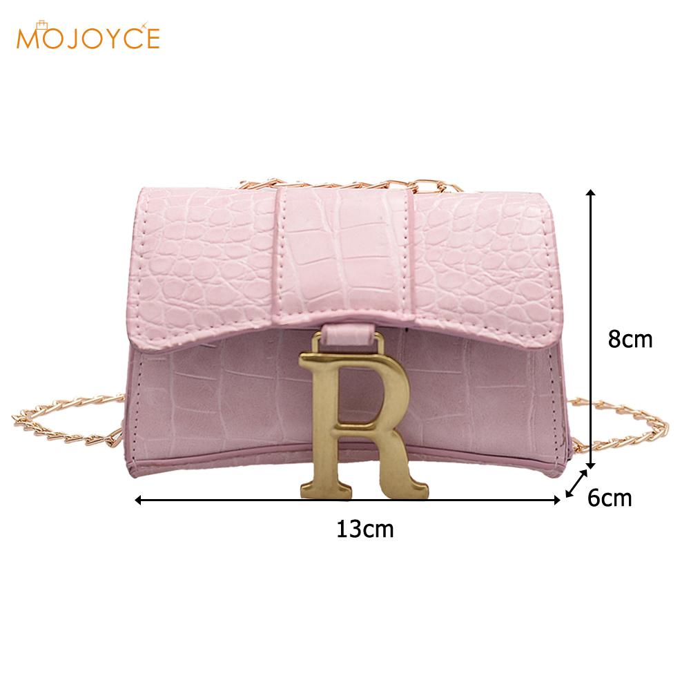 Mini Chain Women Messenger Bag Ladies Solid Leather Shoulder Satchel Handbag for Outdoor Shopping Traveling Decoration