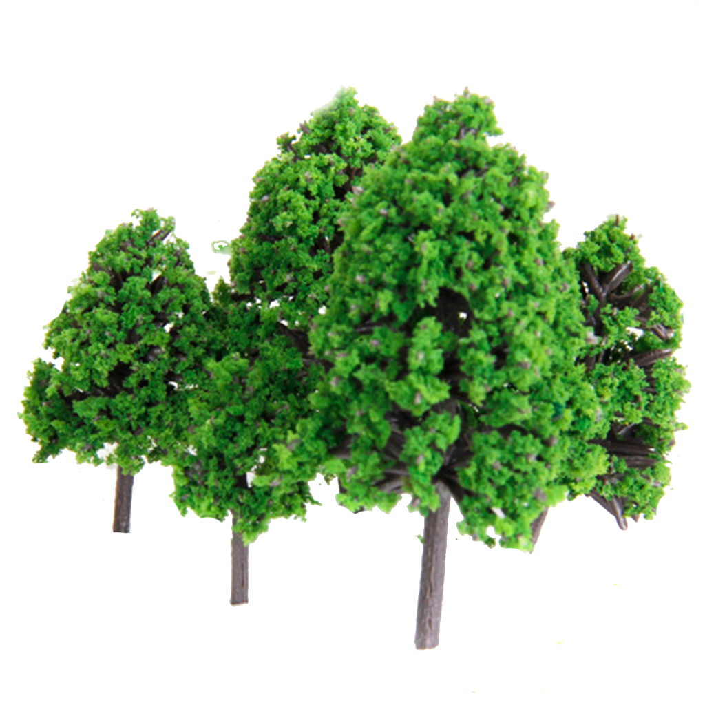 22pcs Model Tree 3-16cm Green Train Railroad Architecture Diorama HO Scale for DIY Crafts or Building Models