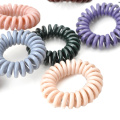 Fashion Telephone Wire Hair Ties Donut Ponytail Hairstyle Gum Spiral Scrunchies