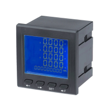 Three-phase ammeter with LCD display