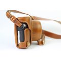 Luxury Pu Leather Camera Case For Panasonic Lumix GF7 GF8 GF9 GF10 12-32mm Camera Bag Cover Body With Strap Open Battery Design