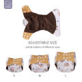 Elinfant ECO-friendly New 4pcs/set Washable coffee Mesh Cloth pocket Diaper Adjustable Reusable fralda ecologica