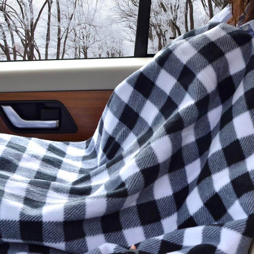 145*100cm Car Heating Blanket Autumn And Winter Car Electric Blanket #4O