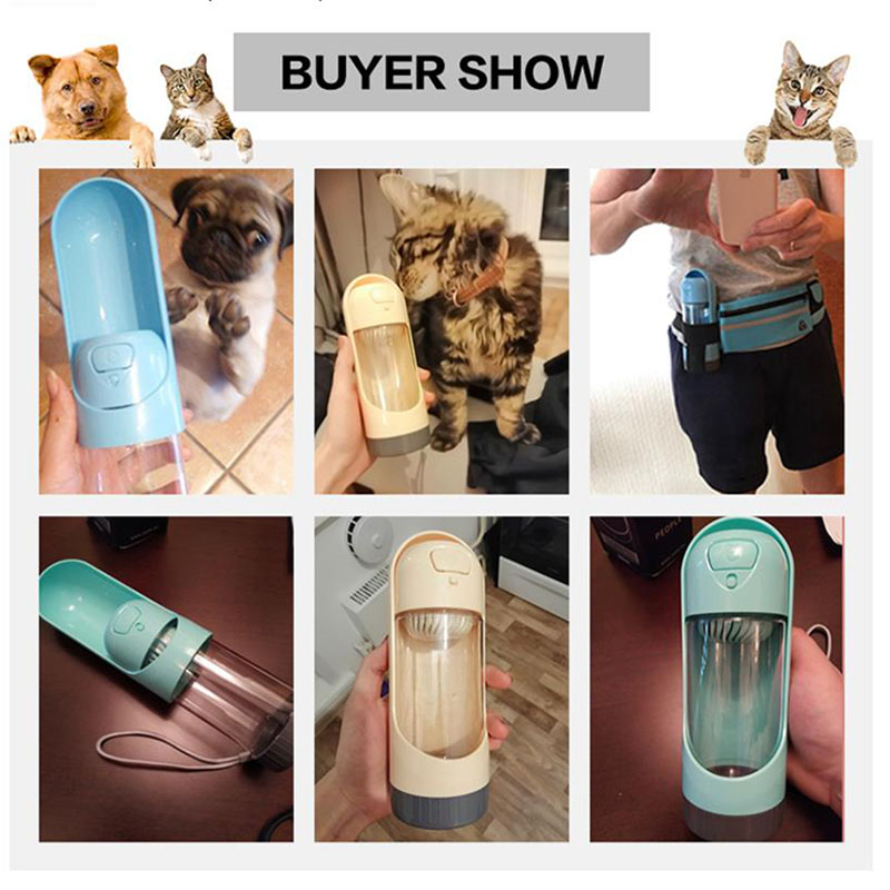 2020 Portable Pet Dog Water Bottle Drinking Bowls For Small Large Dogs Feeding Water Dispenser Cat Activated Carbon Filter Bowl