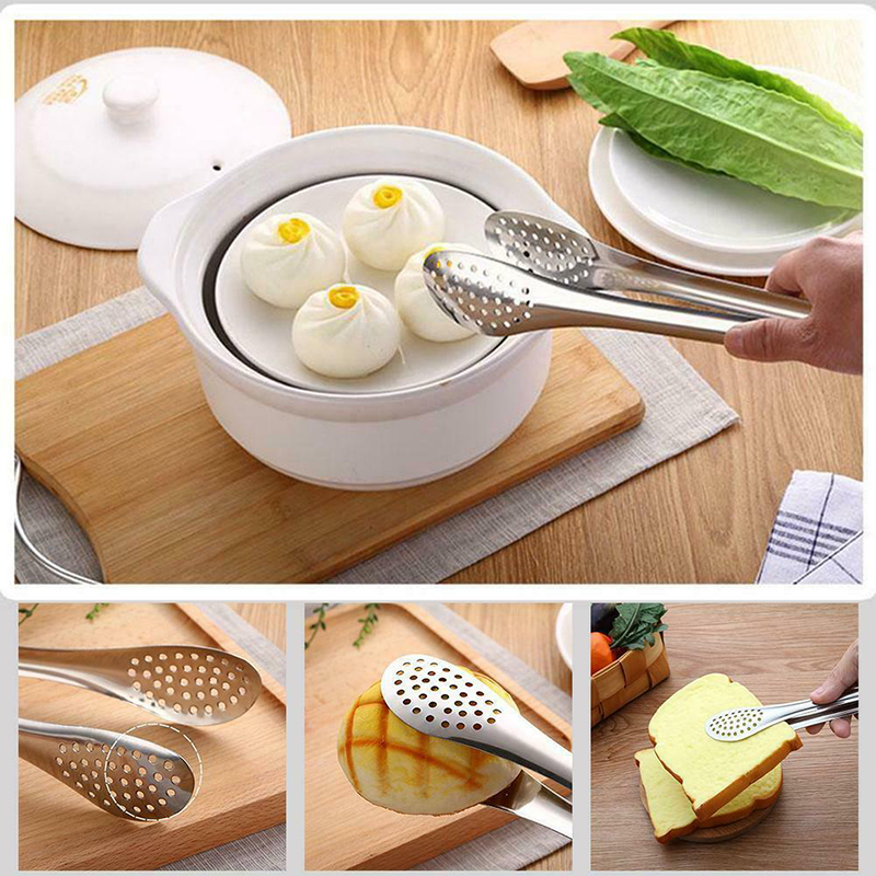 Barbecue Salad Food Clip BBQ Tongs Stainless Steel Kitchen Tools Multifunction Grill Tools Cooking Clip Clamp BBQ Accessories