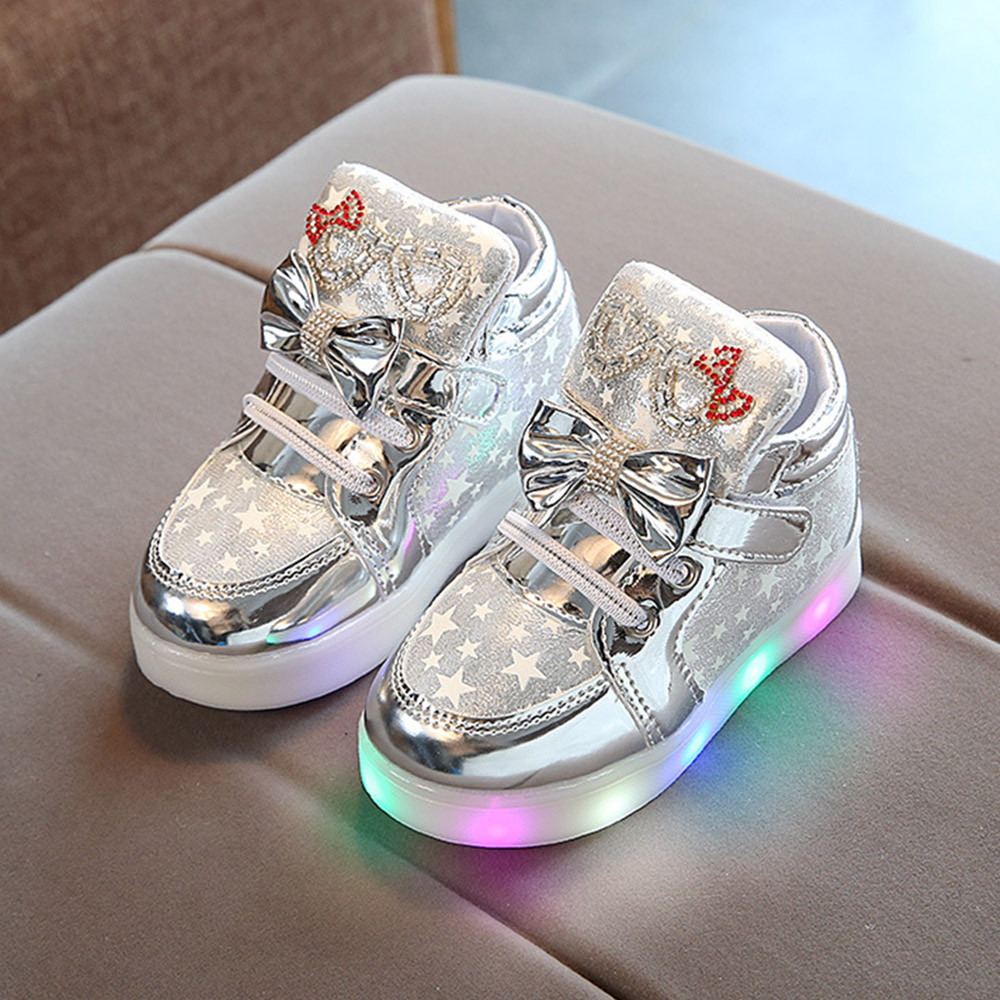 Casual Colorful Light kids shoes Toddler Baby Fashion Sneakers Star Luminous Child falt with Casual Colorful Light Shoes zapatos