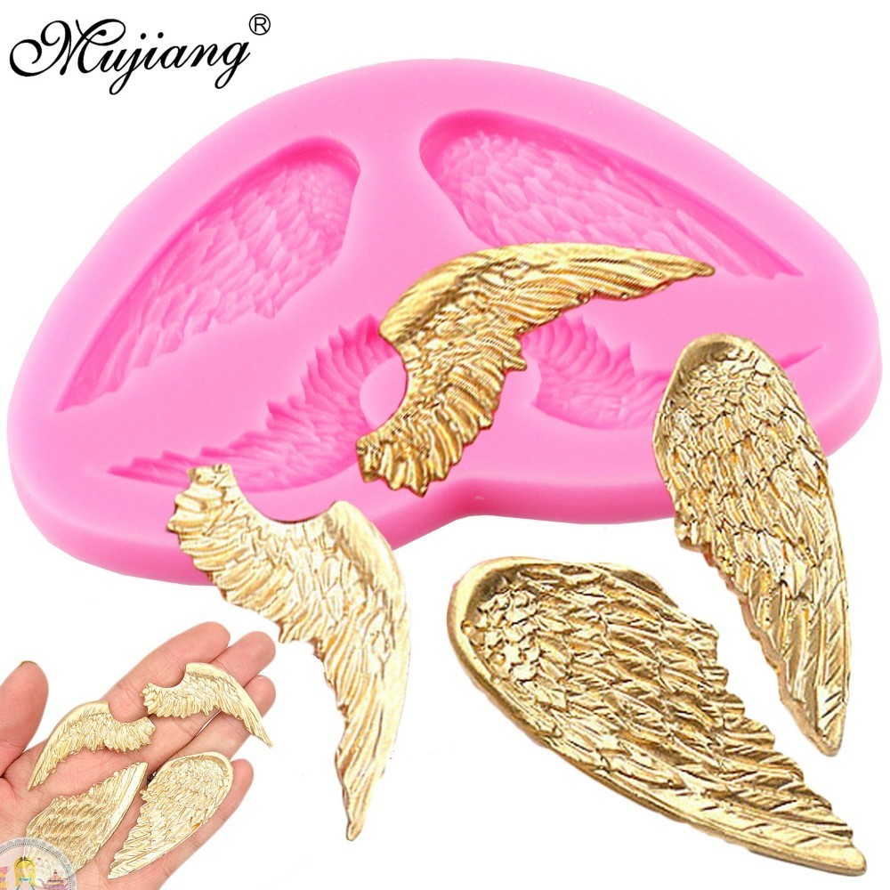 Angel Wings Set Silicone Mold Sugarcraft Fondant Chocolate Candy Gumpaste Mold Cupcake Topper Cookie Baking Cake Decorating Tool