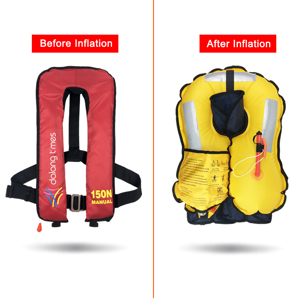 Dalang Times Good Quality Manual/Automatic Inflatable Vest Life Jacket Adult Fishing Boating Floating Life Vest