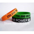 Amazing Custom hip hop Logo Silicone Wristband With Good Quality 50pcs/lot promotion business gift hand Bracelets, Bangles