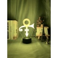 Acrylic Led Night Light Prince Symbol Logo Nightlight for Office Room Decoration Touch Sensor Color Changing Table Usb Lamp