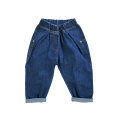 Boys and Girls Jeans Pants with Slant Pocket 2019 Spring Clothes Kids Children New Blue Color Toddler Boys Harem Trousers 2-8T