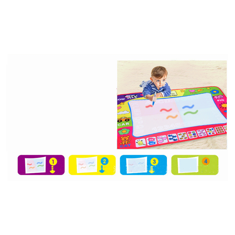 50 x 60/80 x 60cm Magic Pen Doodle Painting Picture Water Drawing Play Mat in Drawing Toys Board Gift Baby Kids Add Water