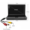 5 Inch TFT LCD 800*480 Foldable Car Monitor Reverse Parking Monitor And 12 LED Night Vision Rear view Camera