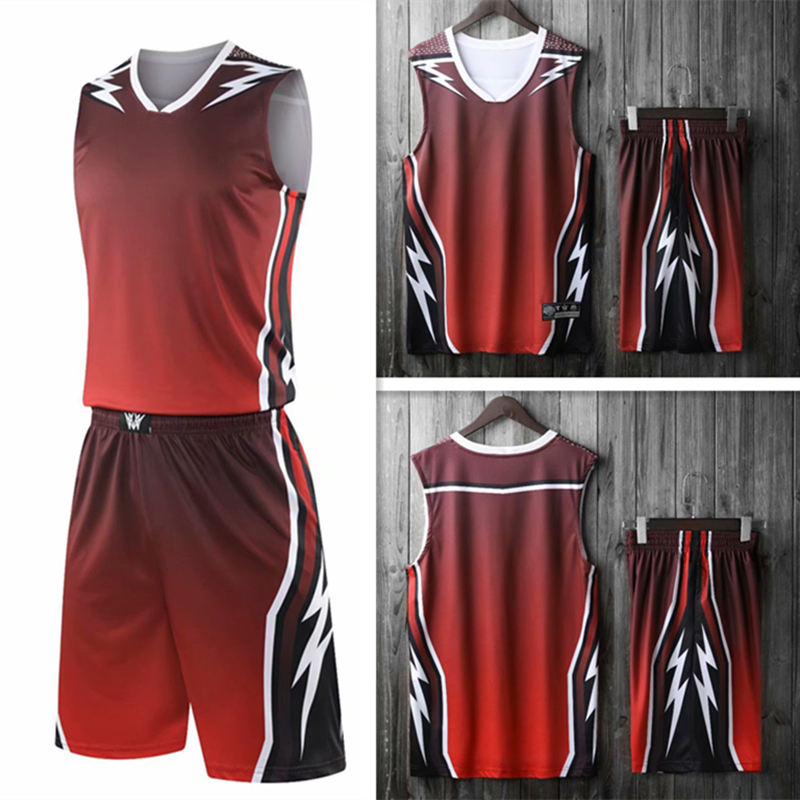 ZMSM youth adult throwback basketball jersey set high quality basketball uniform team custom training vest shorts sports suit