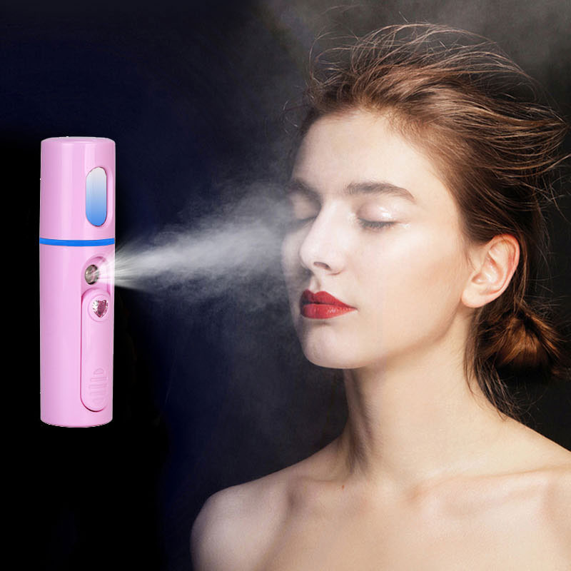 Mini Face Steamer Portable Nano Mist Facial Spa Sprayer USB Hair Steamer Charging Face Spray Instrument Water Moisturizing 40D
