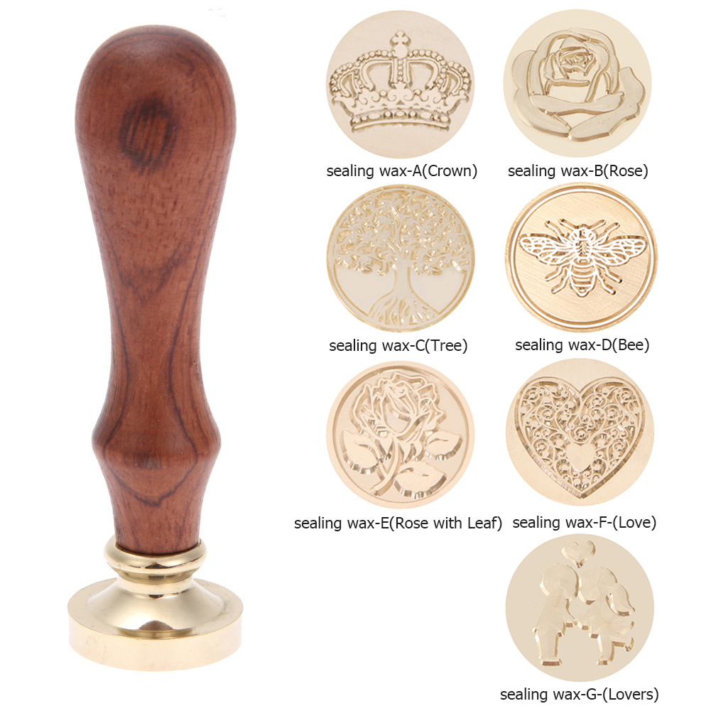 Replace Copper Head Hobby Tools Sets Wax Seal Antique Sealing Wax Stamp Wood Handle DIY Envelope Wedding Invitations