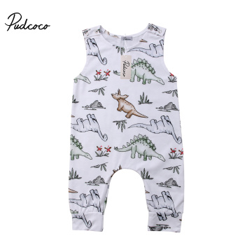 2018 Brand New Newborn Toddler Infant Baby Boy Girl Dinosaur Romper Jumpsuit Playsuit Clothes Outfits Sleeveless Summer Sunsuit