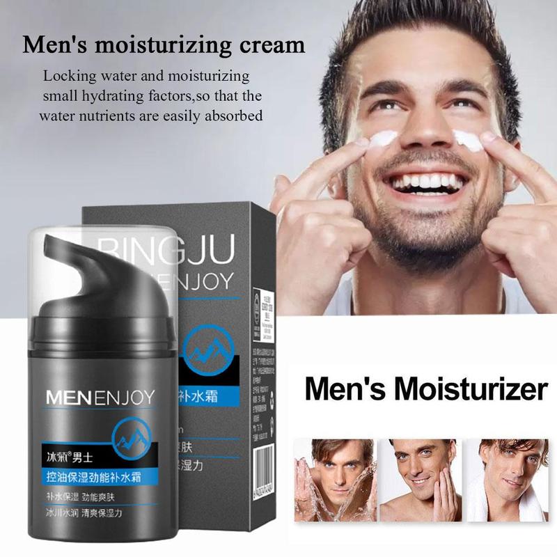 50ml Men Oil Control Face Cream Brighten Skin Moisturizing Anti Wrinkle Aging Hyaluronic Acid Skin Care Serum