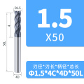 45hrc Carbide Flat End Mill 4F Black Coating