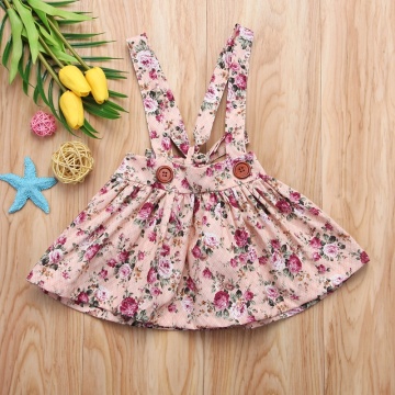 Kids Skirts For Girls Spring Floral Girls Toddler Baby Girls Floral Party Princess Bib Strap Skirt Outfits