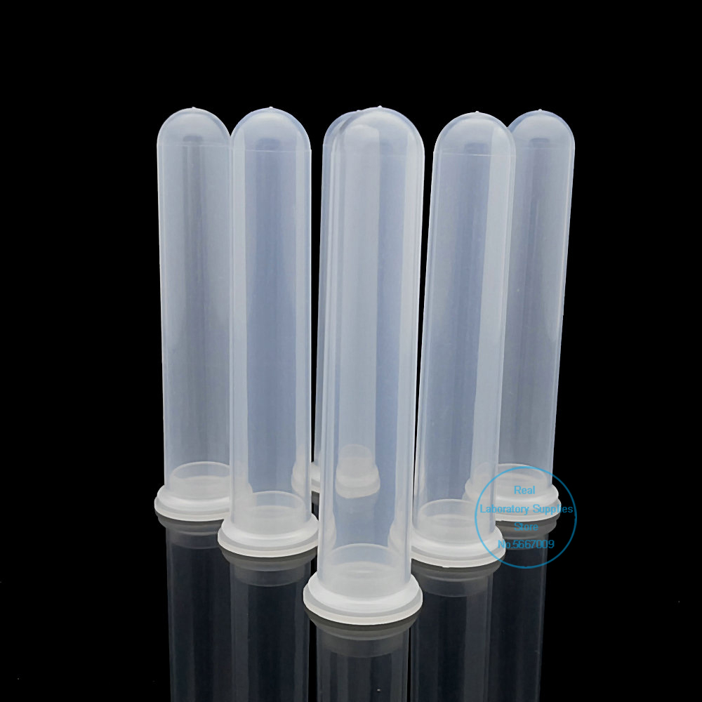 30pcs/lot 20ml Clear Plastic centrifuge tube PP Microcentrifuge Round-bottomed with Flat Socket Cap Test Sample Vials