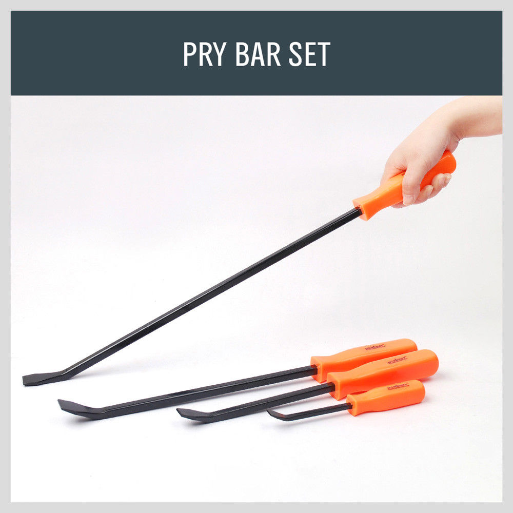 Hot sell 4Pcs Pry Bar Set Tool Heavy Duty Crowbar Strike Cap Nail Puller Chisel Car Repair Tools Remover Removal Hand Tool Set