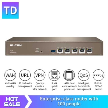 IP-COM M30 Enterprise Router 5 10/100/1000M RJ45 Port Poytep 100-Person Enterprise Reapter Support VPN,QOS